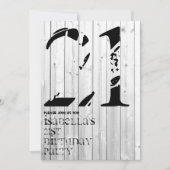 Rustic Surfer Typography Birthday Invitation Kaart (Voorkant)