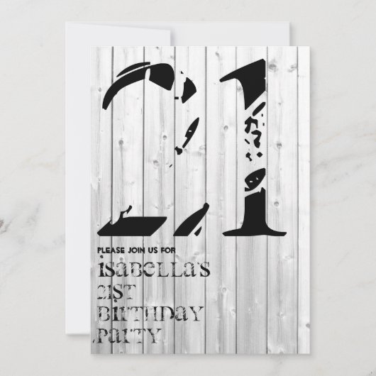 Rustic Surfer Typography Birthday Invitation Kaart (Voorkant)