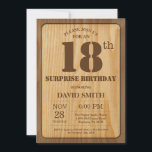 Rustic Surprise 18th Birthday Invitation Wood Kaart<br><div class="desc">Rustic Surprise 18th Birthday Invitation with Rustic Wood Background Retroland. Volwassen verjaardag. Mannelijke Mannen of vrouwen: Birthday. Kinder jongen of meisje Lady Teenage Bday Invite. 13e 15e 16e 18e 21e 30e 40e 50e 60e 70e 90e 100e. Elke leeftijd. Voor verdere aanpassing, te klikken gelieve de knoop "van de Aanpassing het"en...</div>