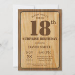 Rustic Surprise 18th Birthday Invitation Wood Kaart<br><div class="desc">Rustic Surprise 18th Birthday Invitation with Rustic Wood Background Retroland. Volwassen verjaardag. Mannelijke Mannen of vrouwen: Birthday. Kinder jongen of meisje Lady Teenage Bday Invite. 13e 15e 16e 18e 21e 30e 40e 50e 60e 70e 90e 100e. Elke leeftijd. Voor verdere aanpassing, te klikken gelieve de knoop "van de Aanpassing het"en...</div>