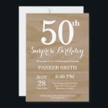 Rustic Surprise 50th Birthday Invitation Kaart<br><div class="desc">Rustic Surprise 50th Birthday Invitation. Rustic Wood Achtergrond. Retro Birthday. Volwassen verjaardag. Mannen of vrouwen uitgenodigd. 13e 15e 16e 18e 21e 30e 40e 50e 60e 70e 90e 100e, elke leeftijd. Voor verdere aanpassing, te klikken gelieve de knoop "van de Aanpassing het"en ons ontwerphulpmiddel te gebruiken om deze sjabloon te wijzigen....</div>