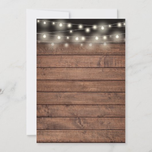 Rustic Surprise Party 50th Wedding Jubileum Kaart (Achterkant)