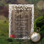 Rustic Sweet 16 Fairytale Apple & Thorn Birthday Kaart