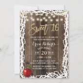 Rustic Sweet 16 Fairytale Apple & Thorn Birthday Kaart (Voorkant)