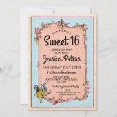 Rustic Sweet 16 Party Wonderland Rabbit Tea Invite Kaart (Voorkant)
