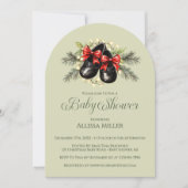 Rustic Sweet December Christmas Girl Baby shower Kaart (Voorkant)