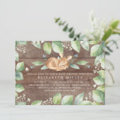 Rustic Sweet Deer Neutral Baby shower Invitation Kaart (Staand voorkant)