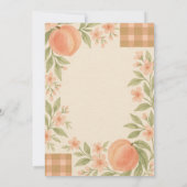 Rustic Sweet Little Peach Baby Shower  Kaart (Achterkant)