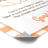 Rustic Sweet Pumpkin Baby shower Raad eens hoeveel Poster (Hoek)
