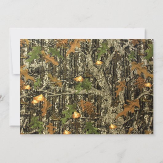 Rustic Sweet Sixteen Camo Birthday Uitnodiging (Achterkant)