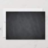 Rustic Swirl Floral Chalkboard Wedding Kaart (Achterkant)