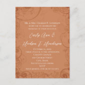 Rustic Swirl Terracotta Wedding Uitnodiging Briefkaart (Voorkant)