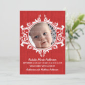 Rustic Swirls Baby Aankondiging (Staand voorkant)