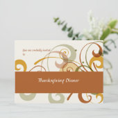 Rustic Swirls Invitation Kaart (Staand voorkant)