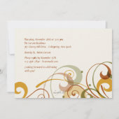 Rustic Swirls Invitation Kaart (Achterkant)