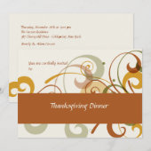 Rustic Swirls Invitation Kaart (Voorkant / Achterkant)