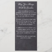 Rustic Sympathie 3 Foto Funeral Prayer Bladwijzer (Achterkant)