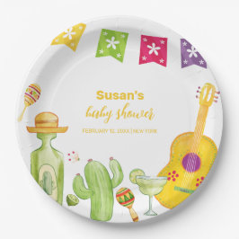 Rustic Taco 'Bout Cactus Limoen Gitaar Baby shower Papieren Bordje