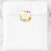 Rustic Taco 'Bout Cactus Limoen Gitaar Baby shower Ronde Sticker (Tas)