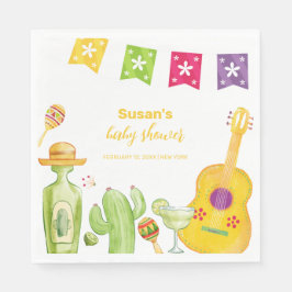 Rustic Taco 'Bout Cactus Limoen Gitaar Baby shower Servet