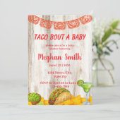 Rustic Taco ‘Bout een Baby Shower Uitnodiging (Staand voorkant)