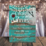 Rustic Tale zo oud als Time Blauwgroen Fairytale W Kaart<br><div class="desc">Rustic Blauwgroen Barn Wood Tale zo oud als Time Fairy Tale Wedding Invitations.</div>