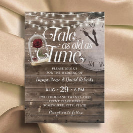 Rustic Tale zo oud als Time Fairytale Weddenschap Kaart