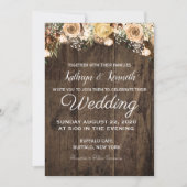 Rustic Tan Bird Wood Country Weddenschap Kaart (Voorkant)