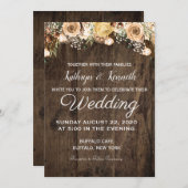 Rustic Tan Bird Wood Country Weddenschap Kaart (Voorkant / Achterkant)