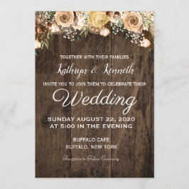 Rustic Tan Bird Wood Country Weddenschap Kaart