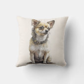 Rustic Tan Chihuahua Throw Cushion Kussen (Achterkant)