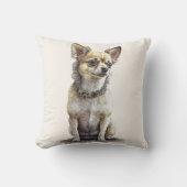 Rustic Tan Chihuahua Throw Cushion Kussen (Voorkant)