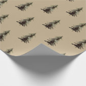 Rustic Tan Craft Kijk Woodland Tree Gift Cadeaupapier (Hoek)