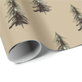 Rustic Tan Craft Kijk Woodland Tree Gift Cadeaupapier (Rol Hoek)