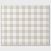 Rustic Tan en White Buffalo Check Pattern Cadeaupapier (Vlak)