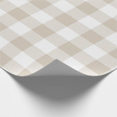 Rustic Tan en White Buffalo Check Pattern Cadeaupapier (Hoek)