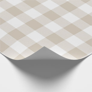 Rustic Tan en White Buffalo Check Pattern Cadeaupapier