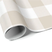 Rustic Tan en White Buffalo Check Pattern Cadeaupapier (Rol Hoek)