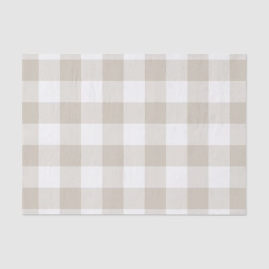 Rustic Tan en White Buffalo Check Pattern Tissuepapier (Voorkant)