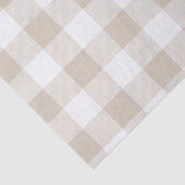 Rustic Tan en White Buffalo Check Pattern Tissuepapier (Detail)