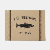 Rustic Tan Fish op maat Deurmat (Voorkant)