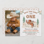 Rustic Tan foto Hoe West was een 1e verjaardag Kaart (Voorkant / Achterkant)