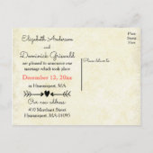 Rustic Tan is getrouwd met Black Heart Laurel Aankondigingskaart (Achterkant)