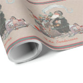 Rustic Tan  Kerstman Cadeaupapier (Rol Hoek)