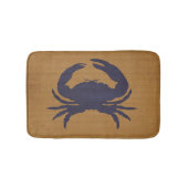 Rustic Tan met Donkerblauwe krab Badmat (Voorkant)