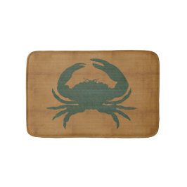 Rustic Tan met Donkergroene krab Badmat