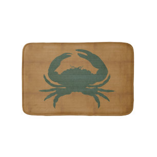 Rustic Tan met Donkergroene krab Badmat