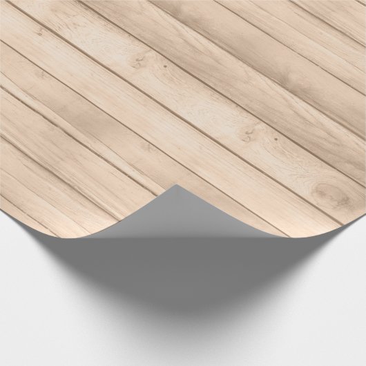 Rustic Tan Wood Cadeaupapier (Hoek)