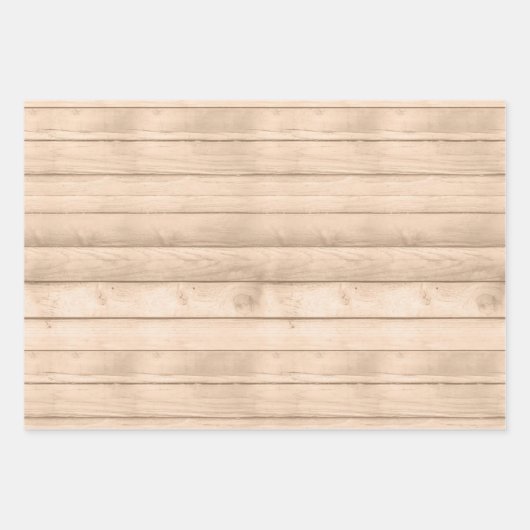 Rustic Tan Wood Inpakpapier Vel (Voorkant)