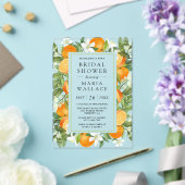 Rustic Tangerine Citrus Orange Bridal Shower Acryl Uitnodigingen (Insitu (Huwelijk))